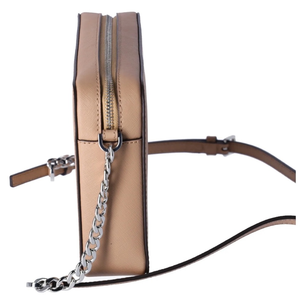 Michael Kors Jet Set Large East West Saffiano Leather Crossbody Bag Camel - Picture 5 of 10